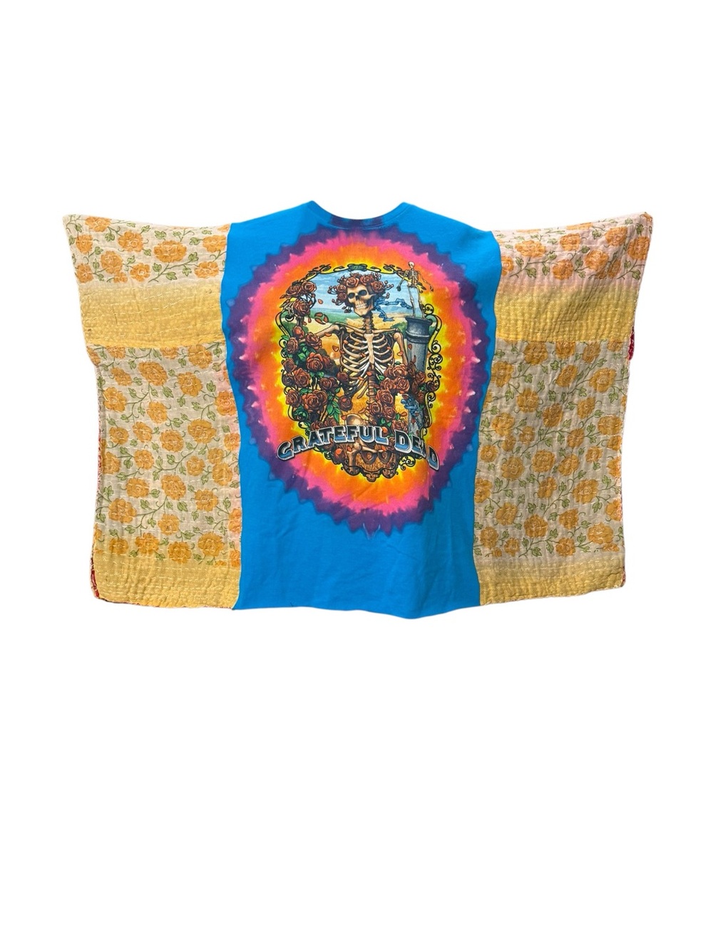 Handcrafted Upcycled Grateful Dead Kantha Tunic One Size - Picture 7 of 11